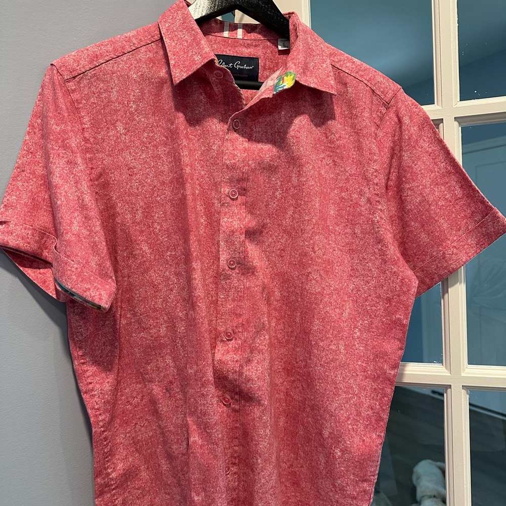Robert Graham Red Casual Button Down Shirt